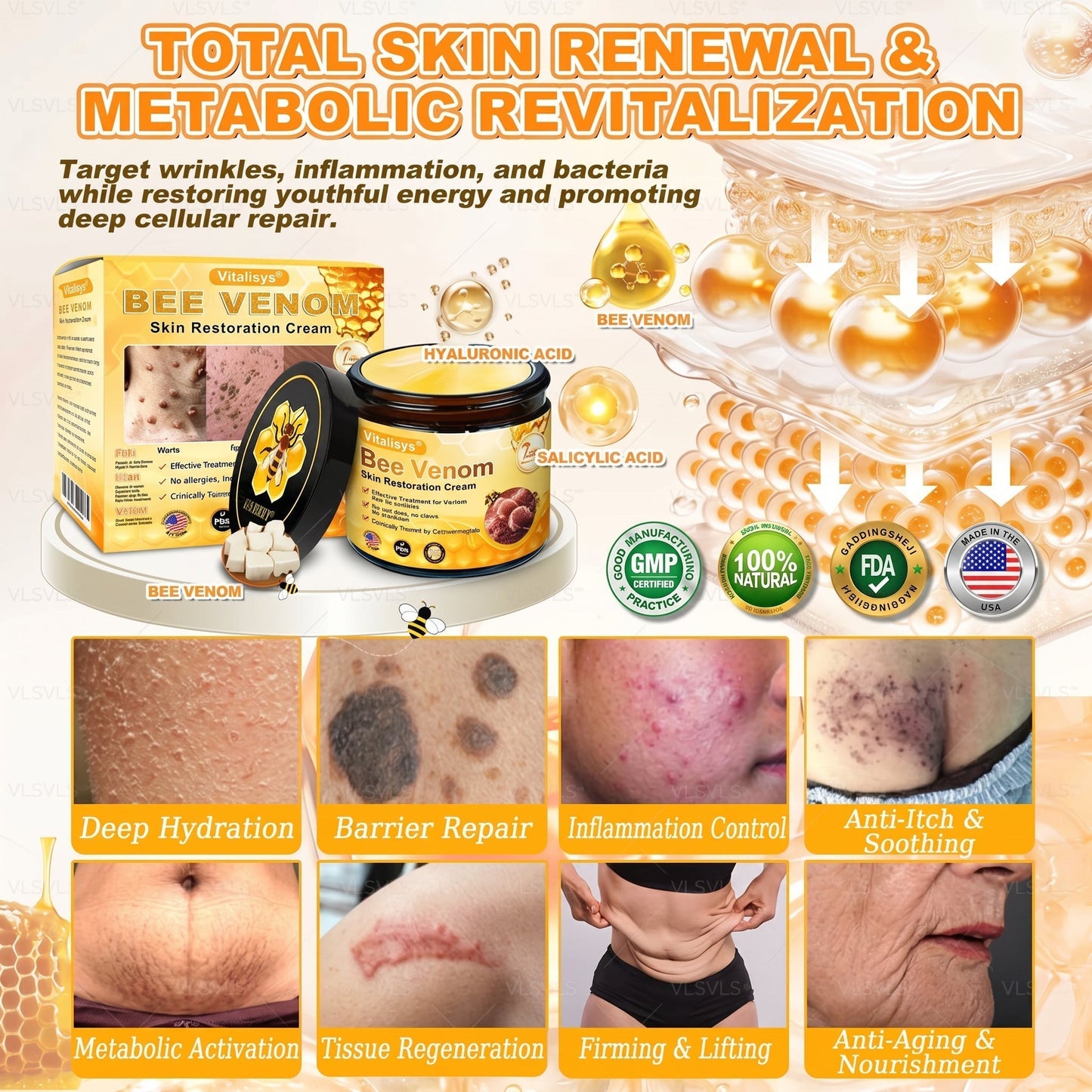 🔥 LAST DAY 80% OFF🔥 Aeehfeng® Bee Venom Skin Restoration Cream