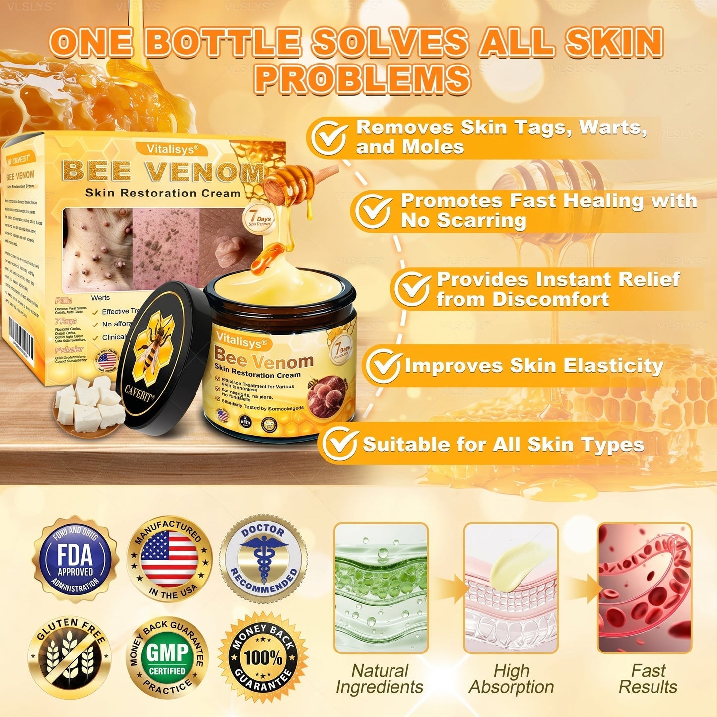 🔥 LAST DAY 80% OFF🔥 Aeehfeng® Bee Venom Skin Restoration Cream